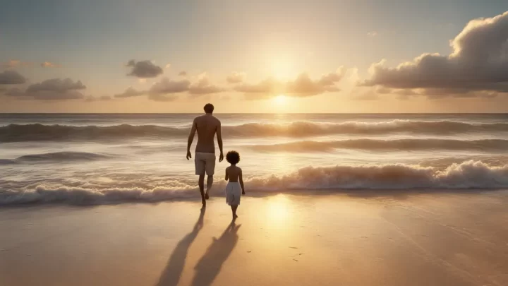 Um dia ensolarado e pessoas curtindo o sol na praia